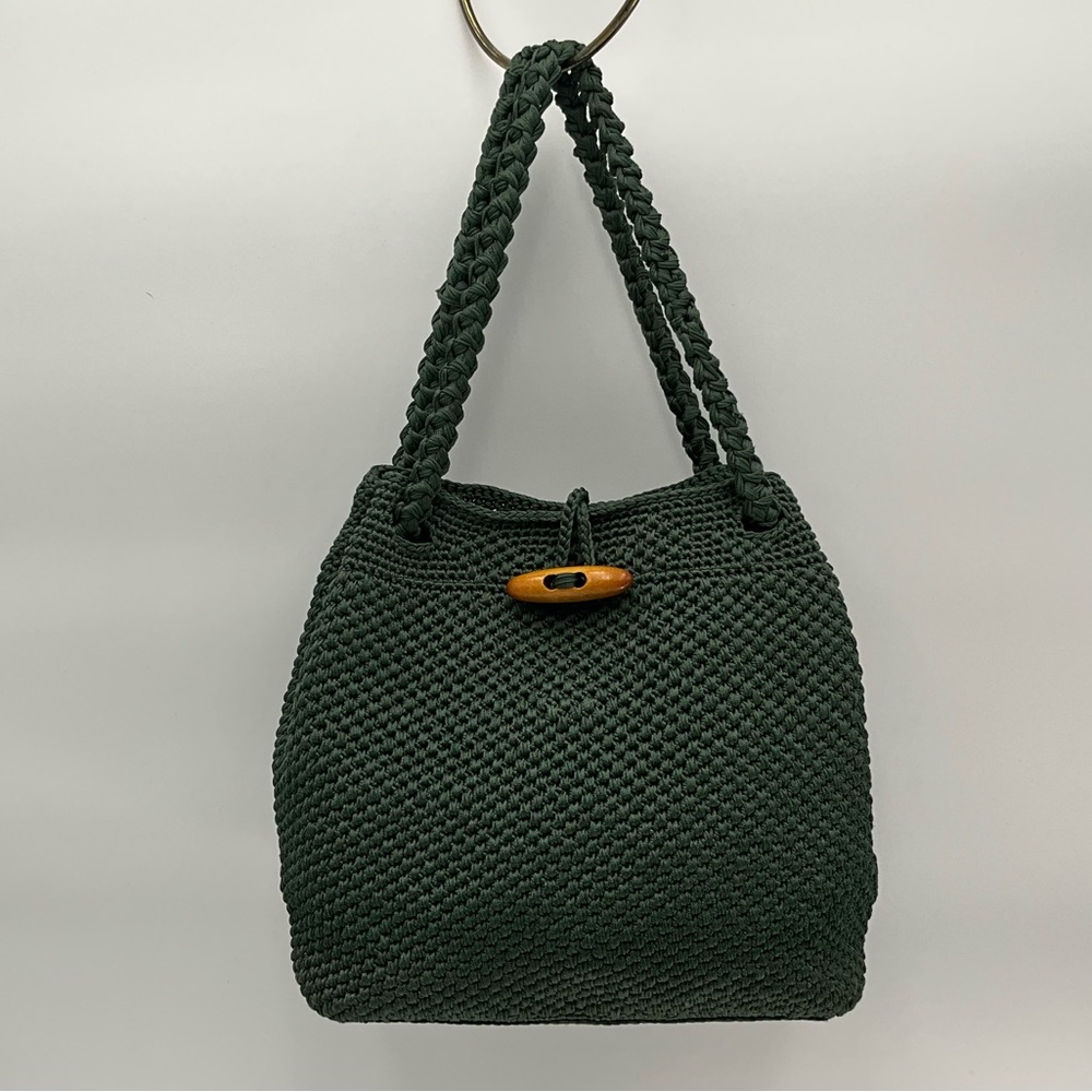 Green Woven Tote Bag